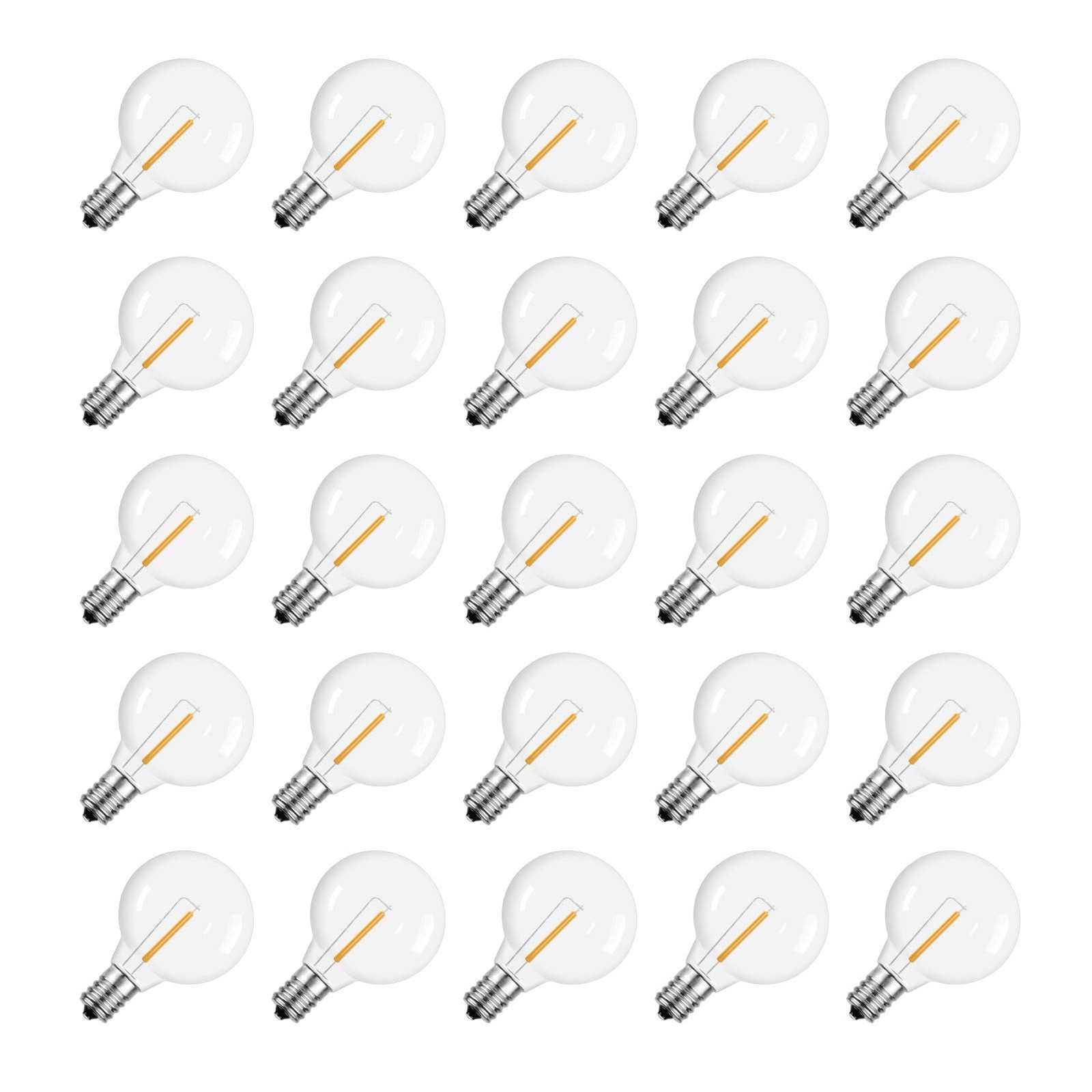 DC 3V Low Voltage, Solar Replacement Bulbs for G40 outoodr String Lights, Sha...