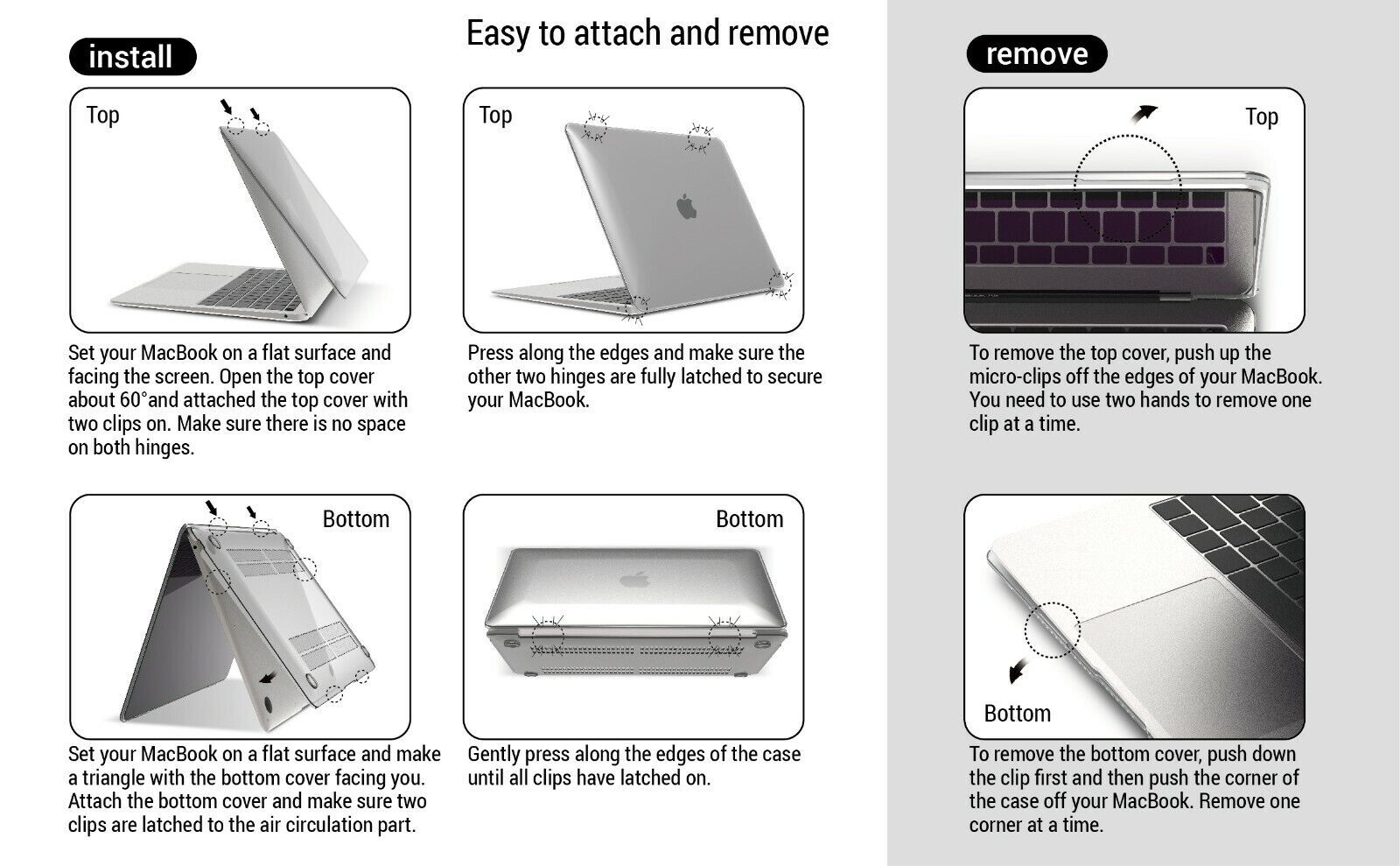 IBENZER Case for MacBook Pro 13 15 inch w/ Keyboard Cover + Screen Protector