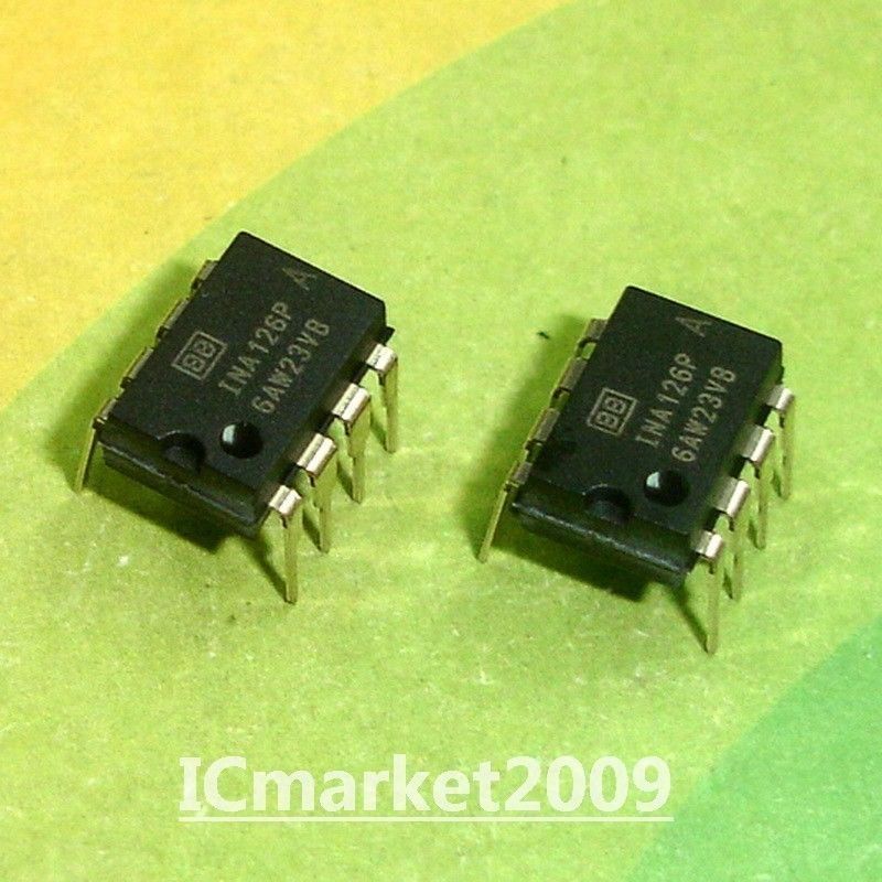 2 PCS INA126PA DIP-8 INA126P INA126 MicroPower Instrumentation Amplifier Chip IC