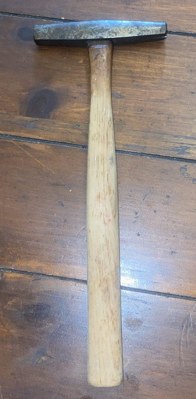 Vintage Shapleigh "Diamond Edge" Tack Hammer W/Original Diamond Edge Wood Handle