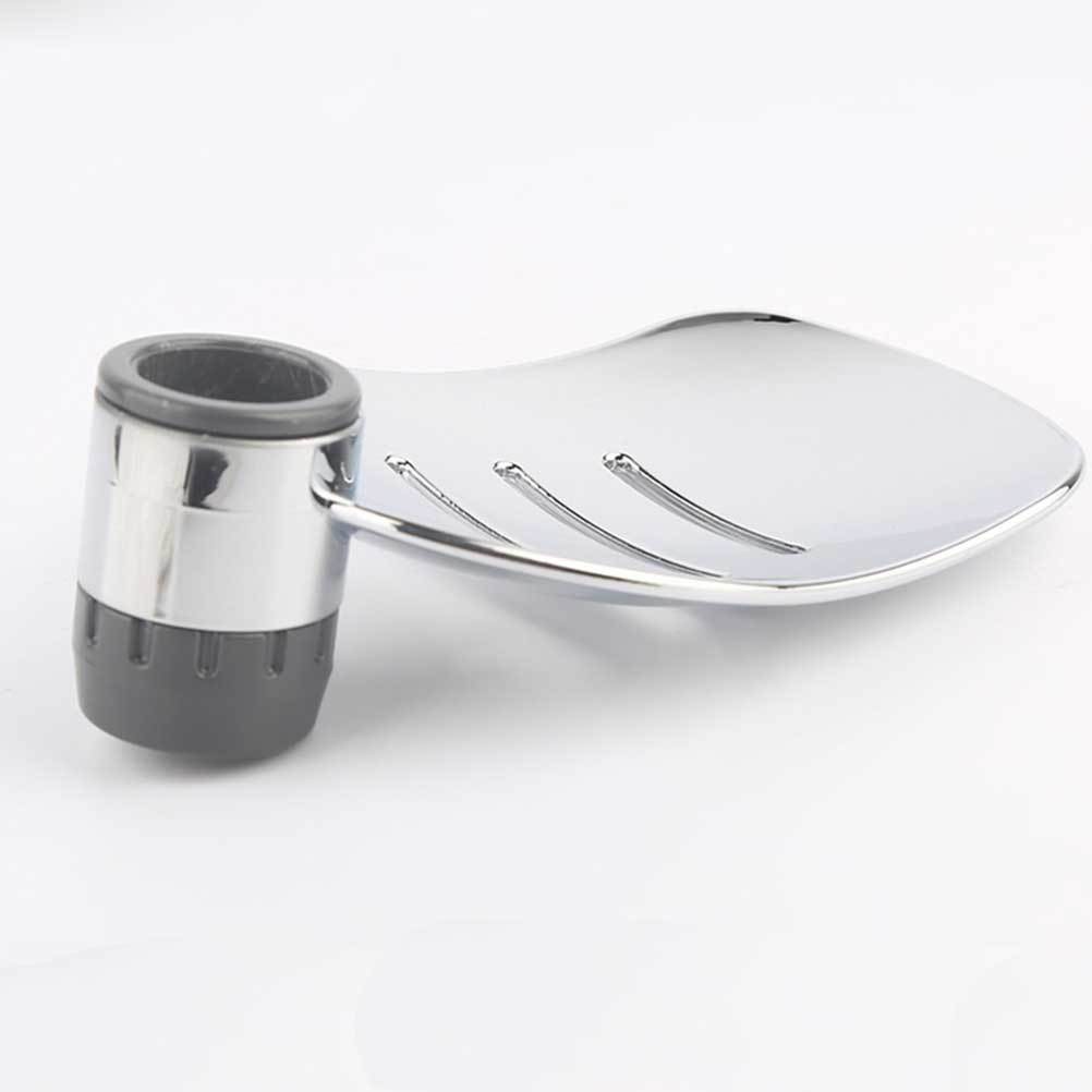 2Pcs Reusable Silver Soap Dish ABS Material Practical Soap Storage Rack