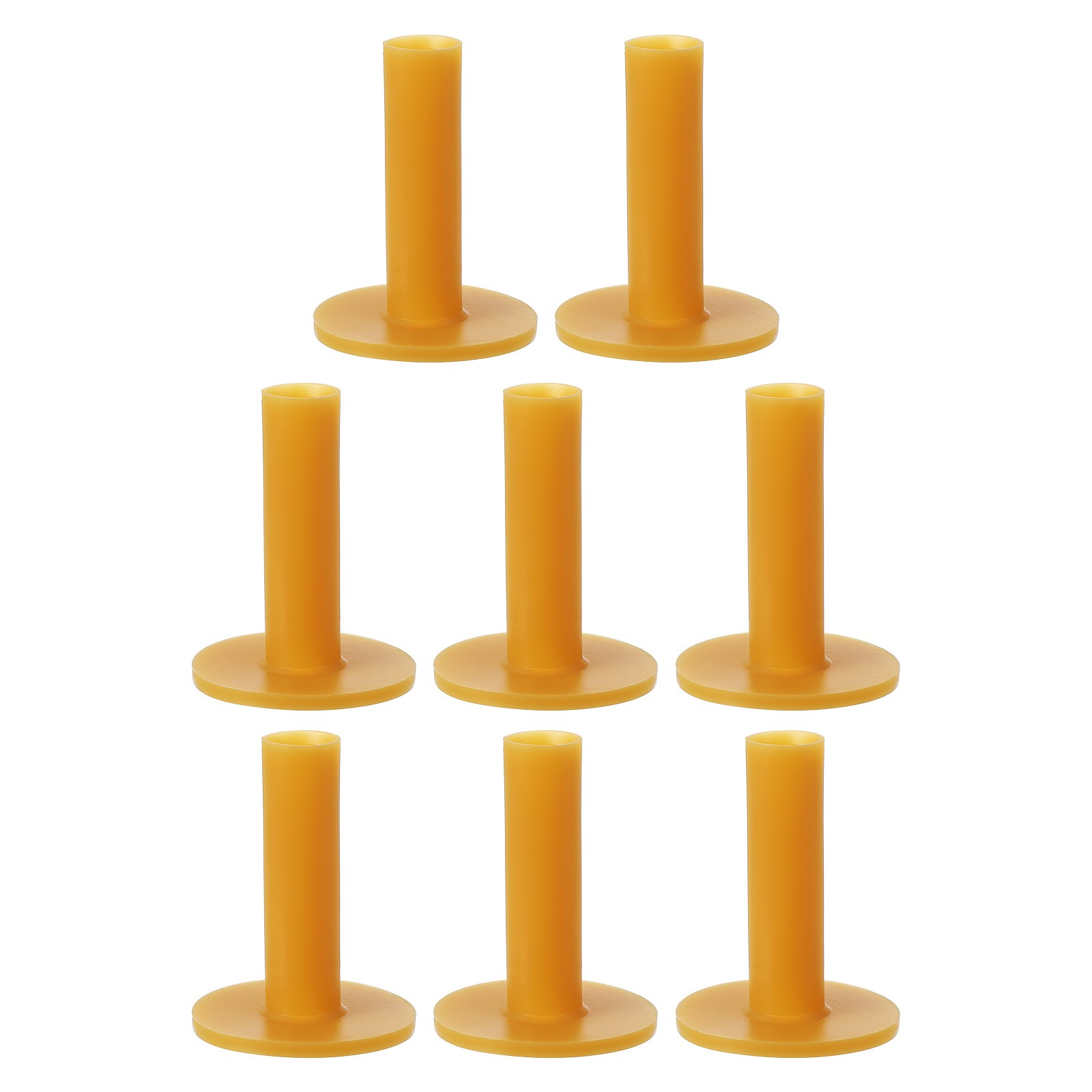 8 Pack Rubber Golf Tee 3 Inch Golf Tees Training Tee Yellow
