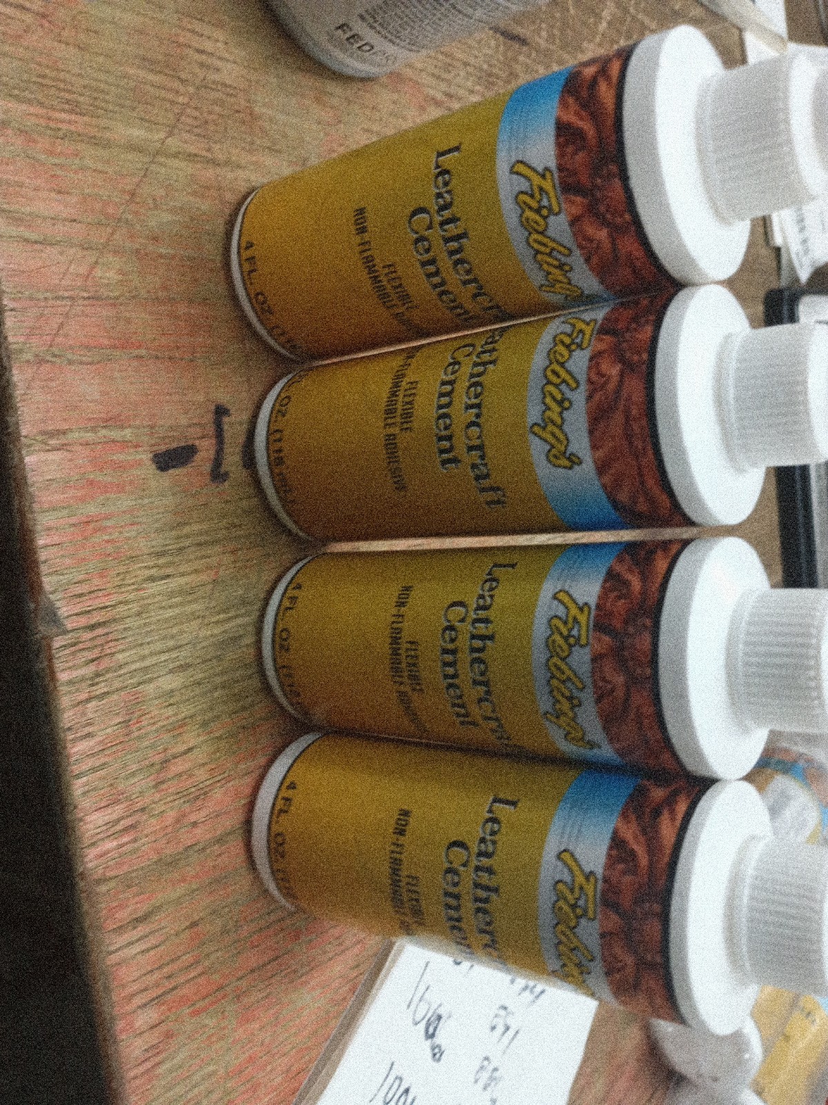 4 Bottles Leathercraft Cement - 4 Oz Leather Glue Adhesive - 1006