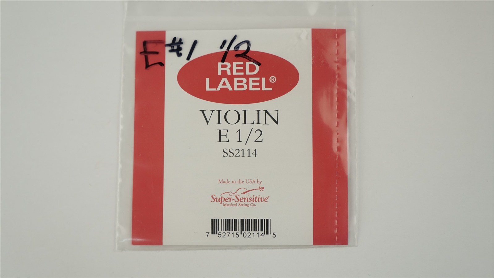 Super Sensitive Red Label Violin - Size E 1/2 Single String - SS2114