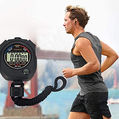Multi-Function Electronic Digital Sport Stopwatch Timer, Large Display 5pack