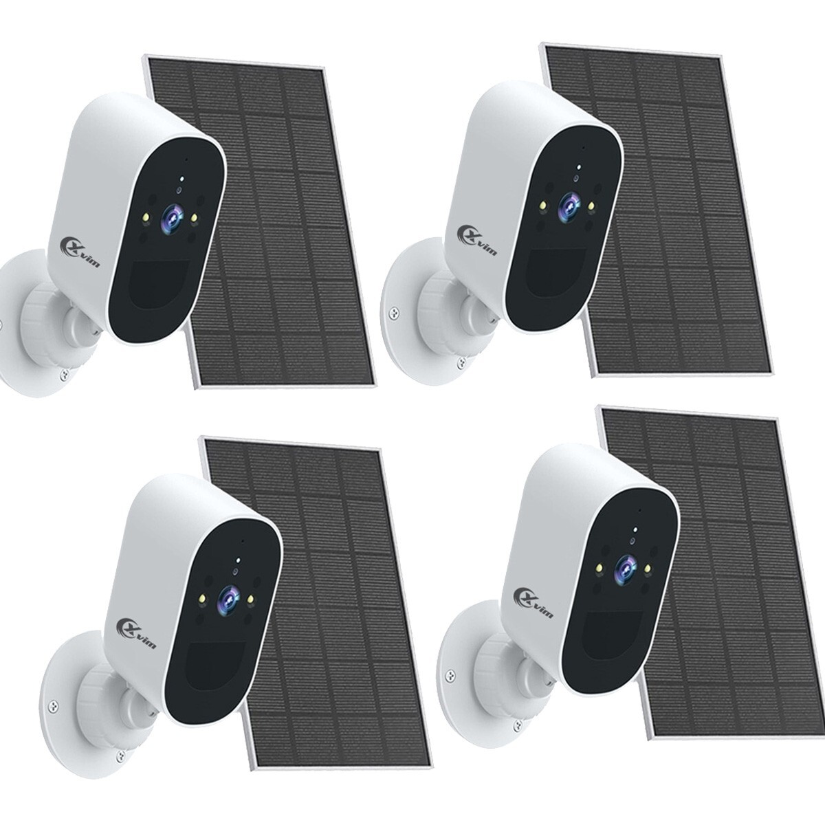 4PK Wireless Security Camera 1080P WiFi Solar Battery Camera Audio Monitor CCTV