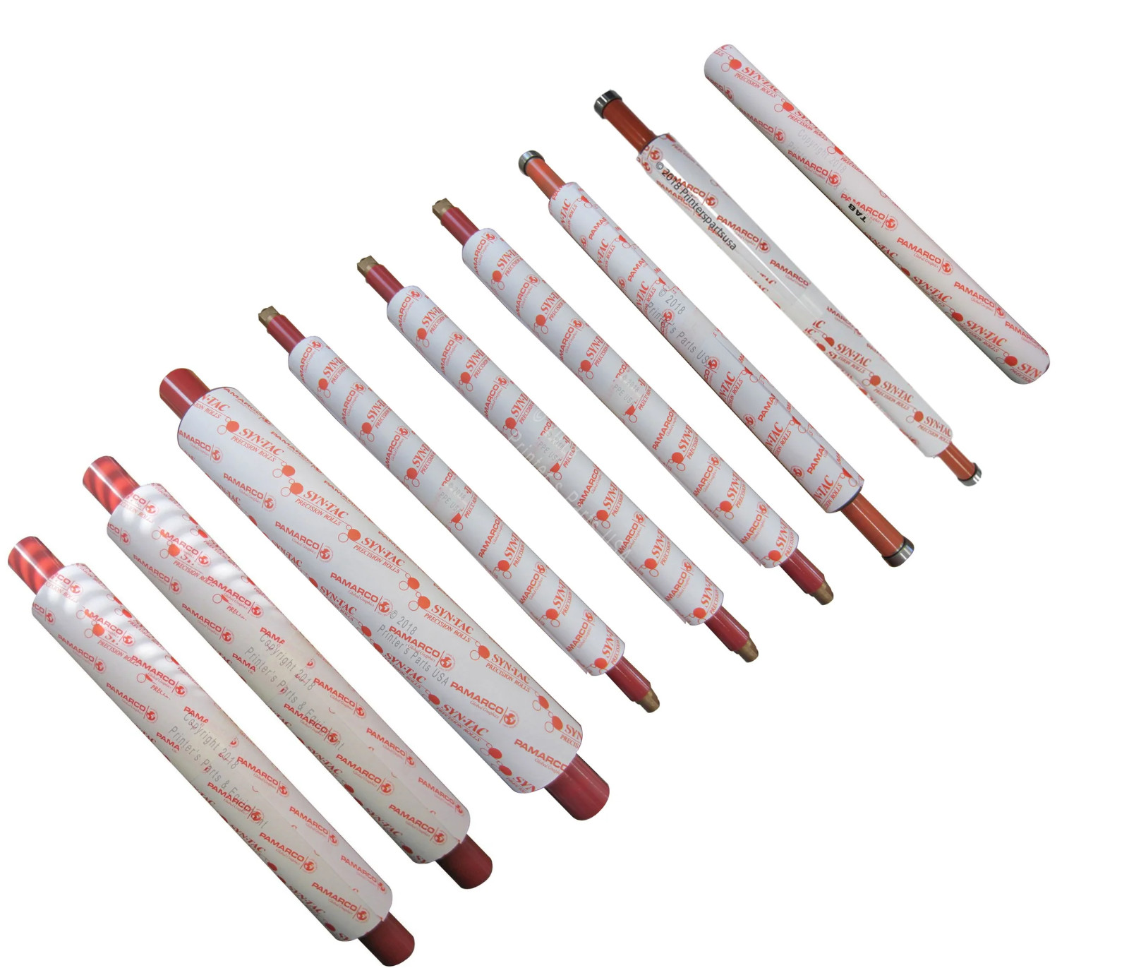 Rubber Roller (Set of 9) for Ryobi 3302 / Itek 3985 / AB Dick 9985 (32RK) Syntac