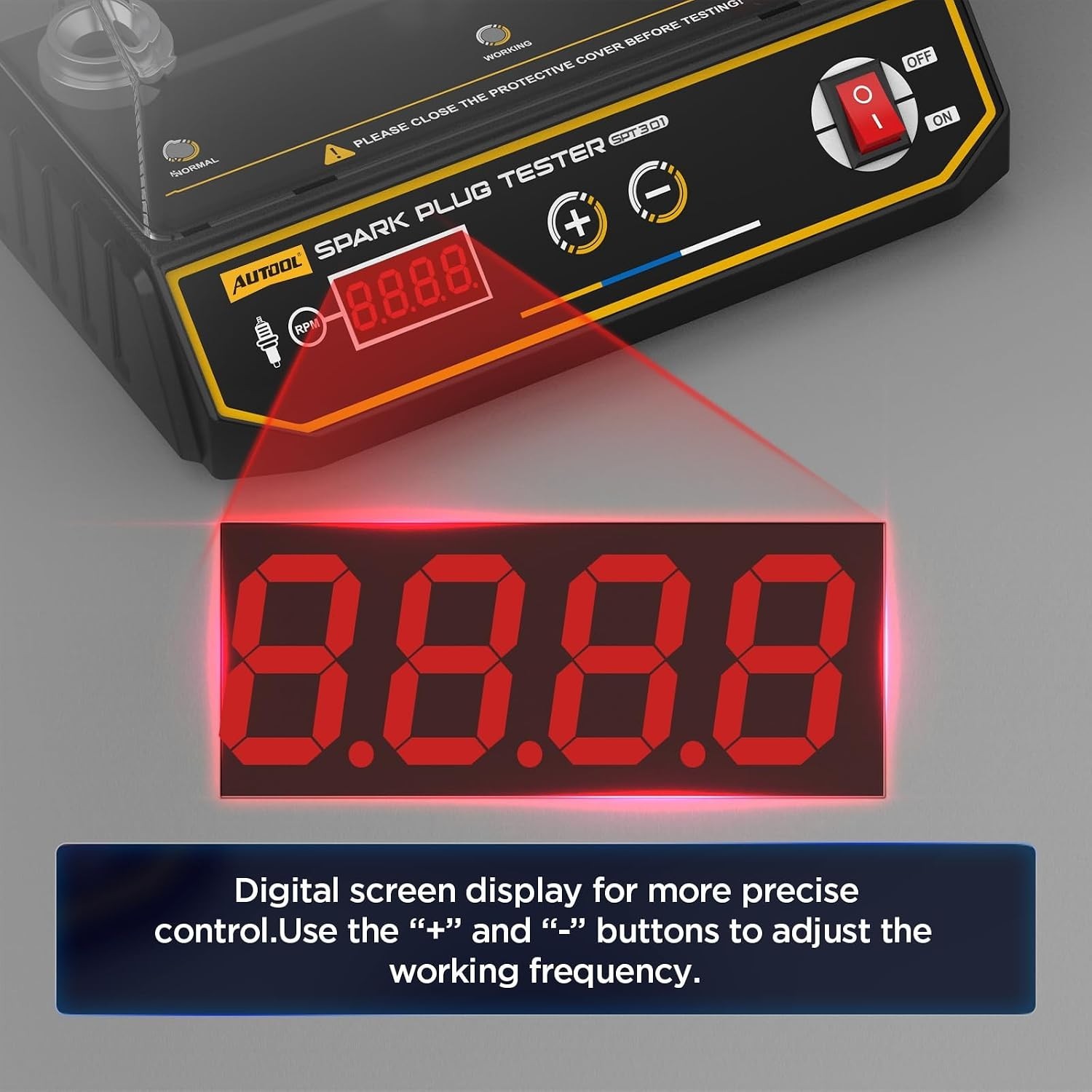 Automotive Spark Plug Tester with Adjustable Frequency for 12V Gasoline Vehicles
