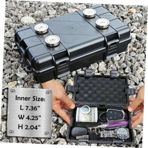 Upgrade 7.3''x4.2'' Magnetic Key Holder Under Trucks Car,Car Key Fob Large
