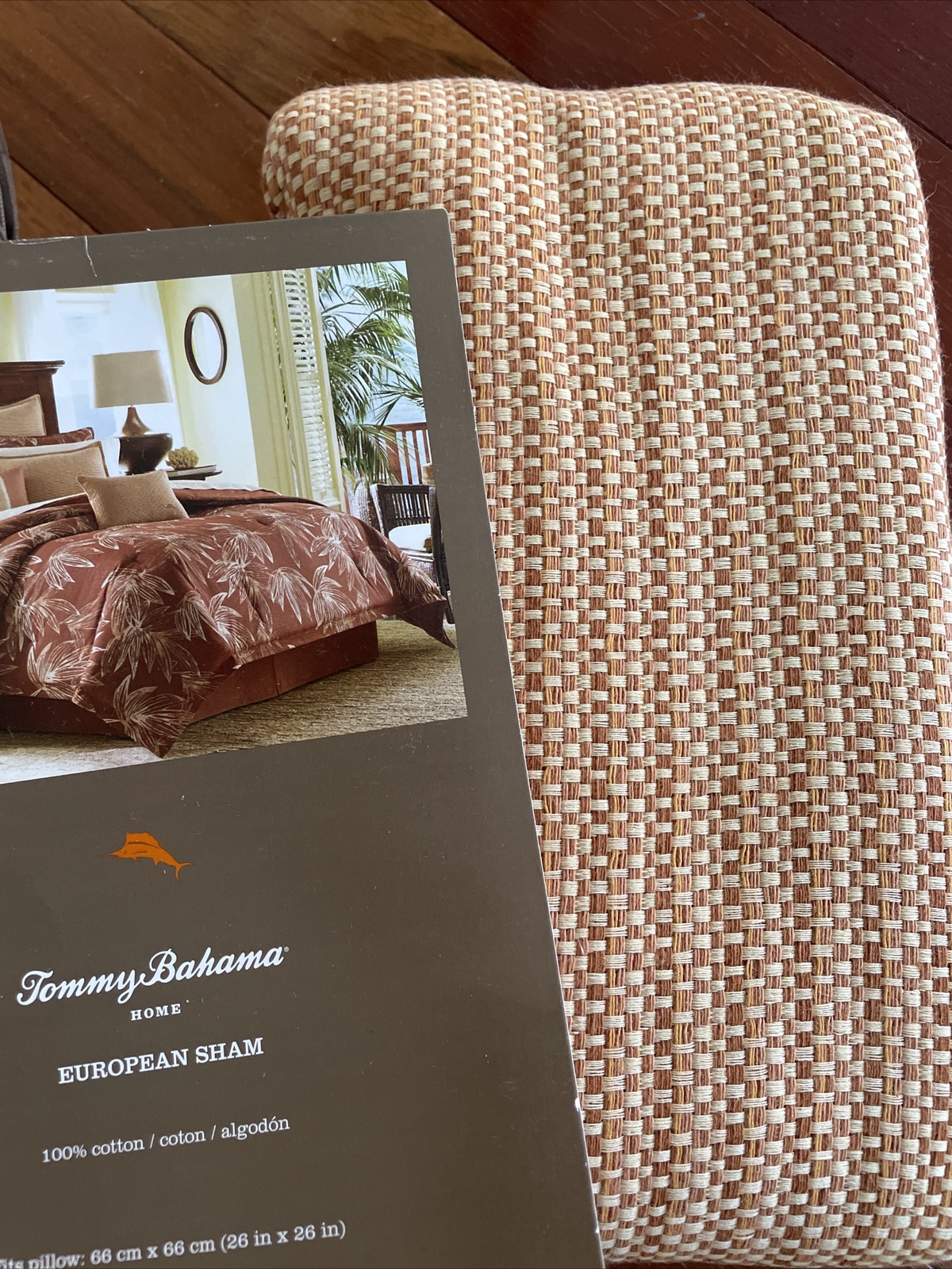TOMMY BAHAMA Cato Coco Rust European Sham Natural