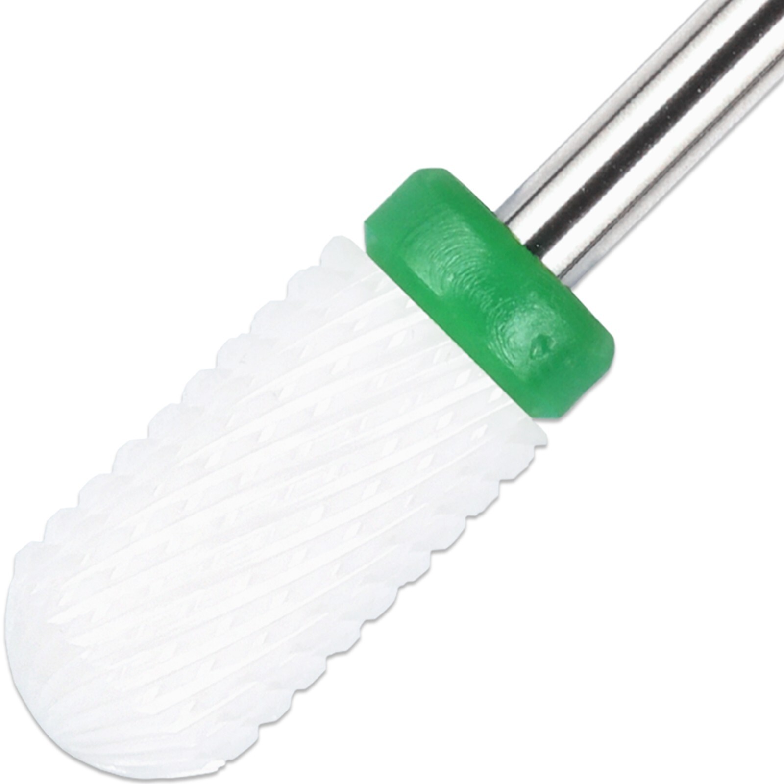 Professional USA Ceramic White Round Top Large Barrel Bit Nail Drill Coarse Grit