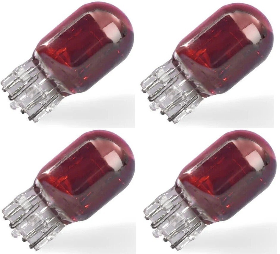 4PCS 7443 RED Bulb Tail Brake Backup Reverse Bright Light T20 Car Turn Signal US