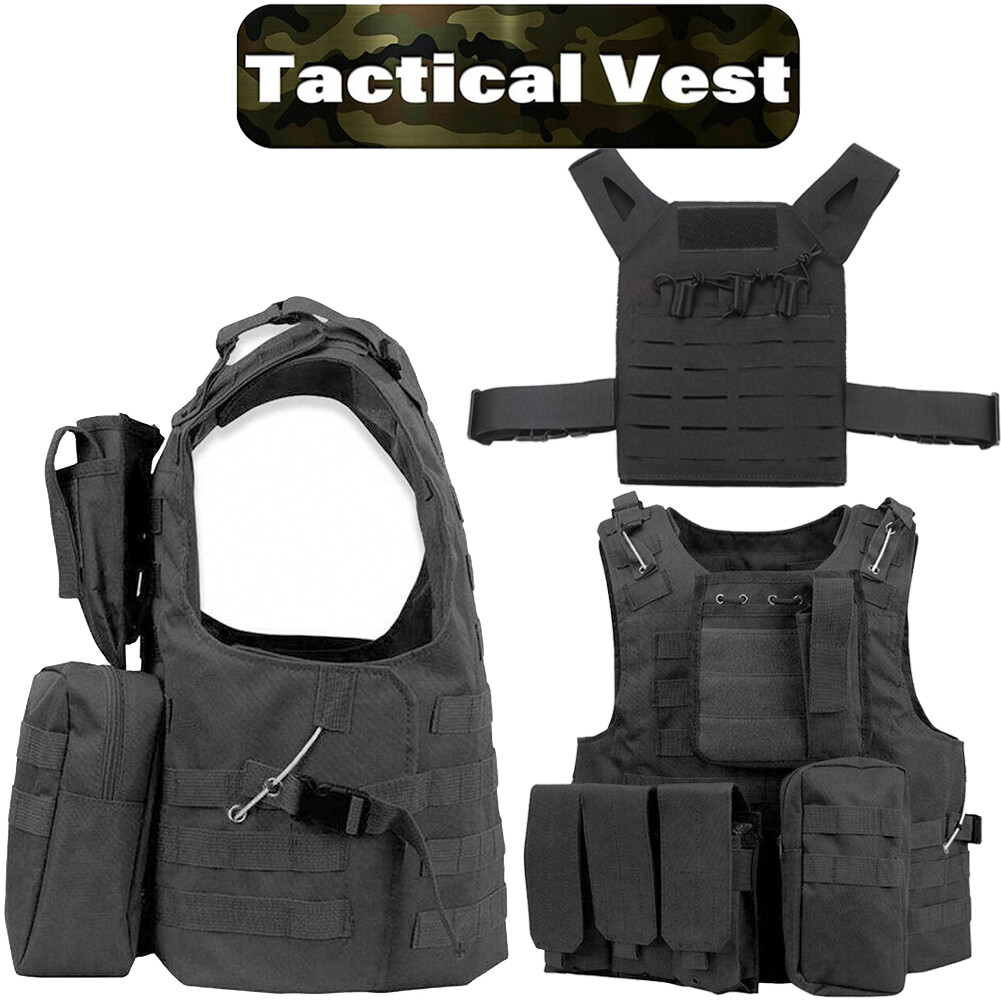 Tactical Vest Ultralight Adjustable Lightweight Training Vest for Kids Adults US