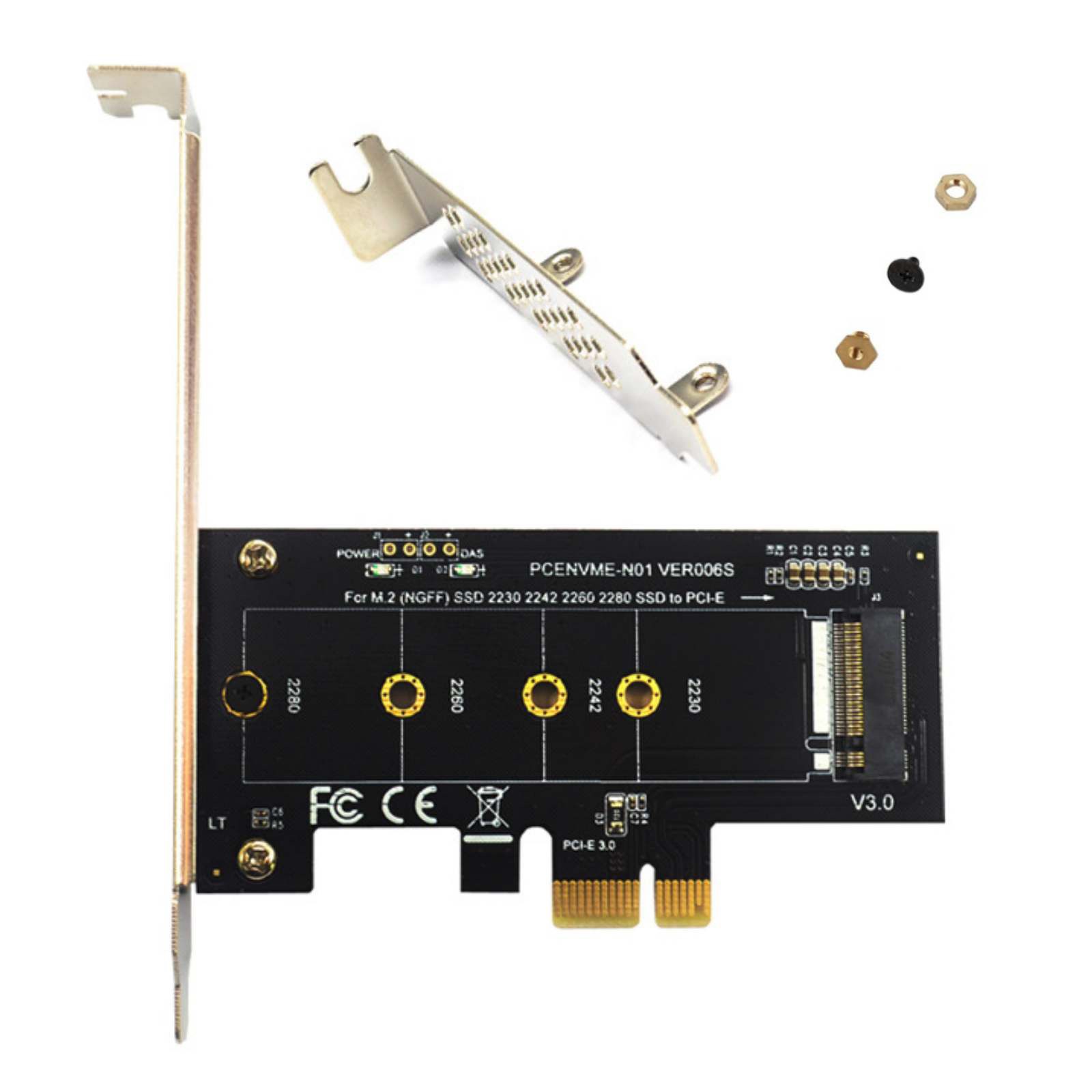 PCI-Express 1X to M.2 NGFF Adapter Card PCIE 3.0 X1 to NVME SSD M2 for Lite-On