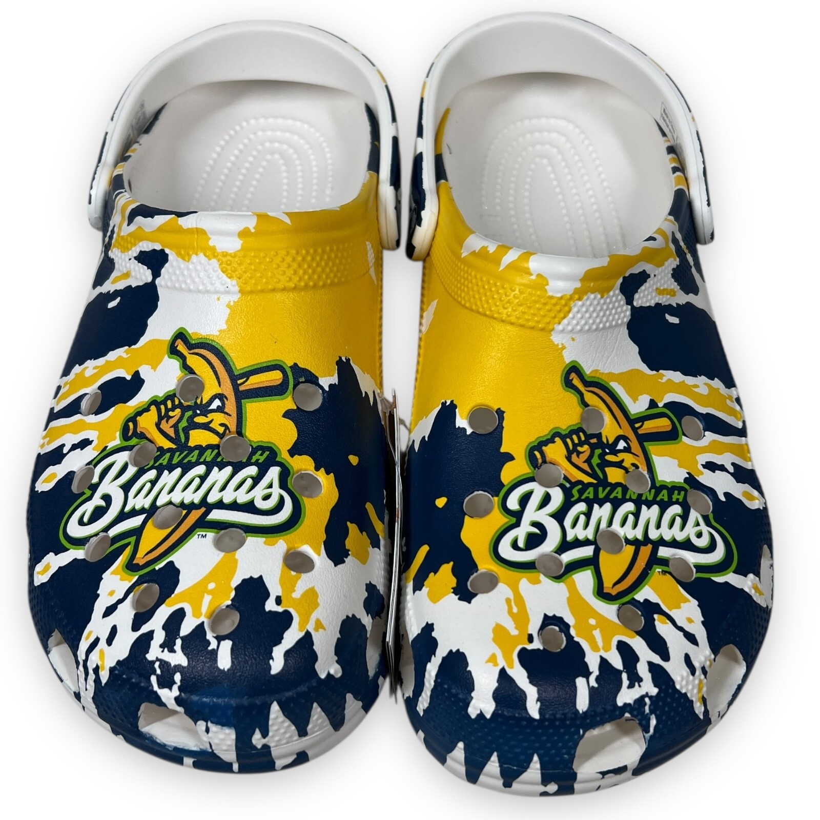 Crocs Savannah Bananas Clogs Mens 10 Shoes Limited Edition Tie Dye Barnstorming