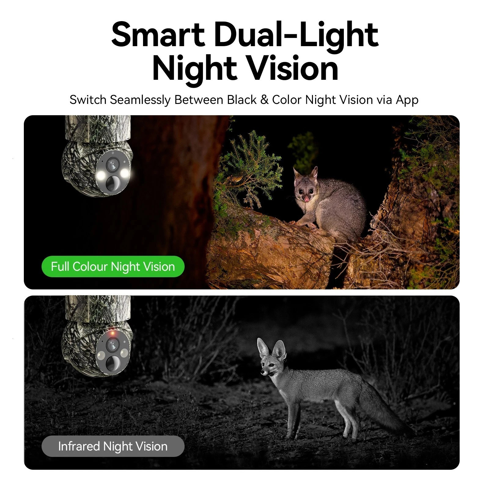 4G LTE Trail Camera Hunting Solar Powered Cellular Security Cam SIM Card 64G