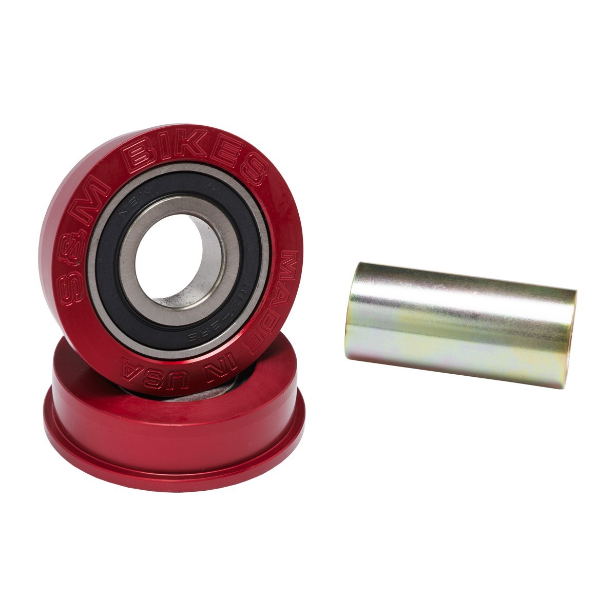 S&M BMX Bike 19mm x USA RETRO RED bottom bracket KIT FIT old new school USA BB