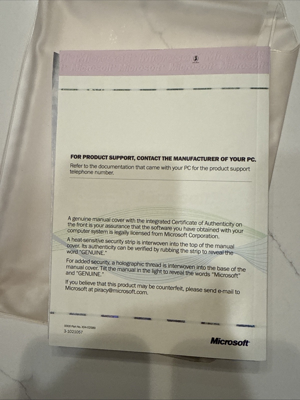 Getting Started Microsoft Windows 98 2nd Edition Manual & Product Key HP Pc Only