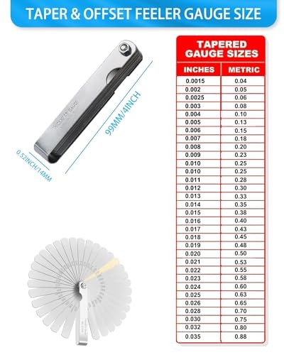 Feeler Gauges - 32 Blades Feeler Gauge Set 32-BLADE TAPERED FEELER GAUGE