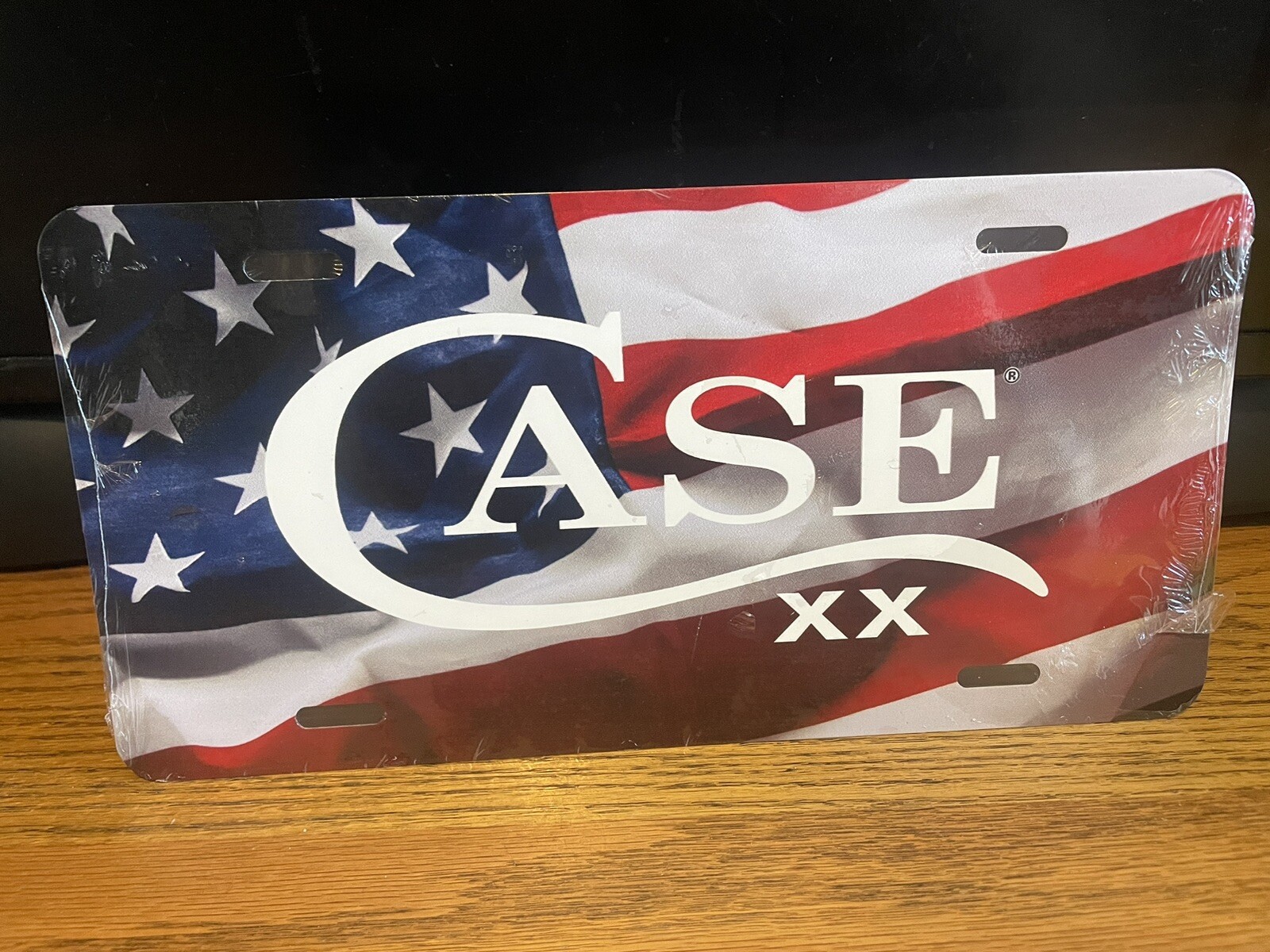 CASE XX KNIVES CUSTOM METAL LICENSE PLATE NIP 6”x12” RARE HARD TO FIND