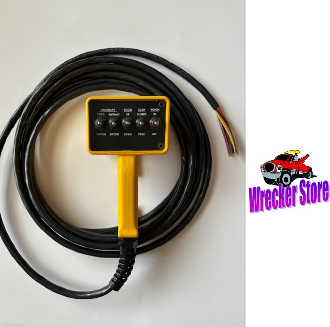 5 SWITCH REMOTE CONTROL, 25' Cord for Underlift, Under reach, Wrecker, Tow Truck
