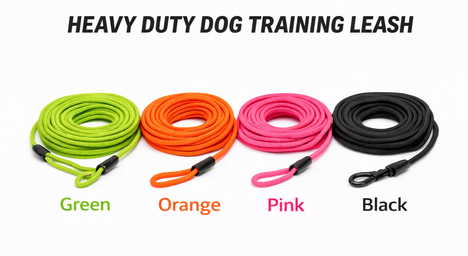 Heavy Duty Dog Training Leash 30FT Long Rope Recall Lead w/ Handle & Clip