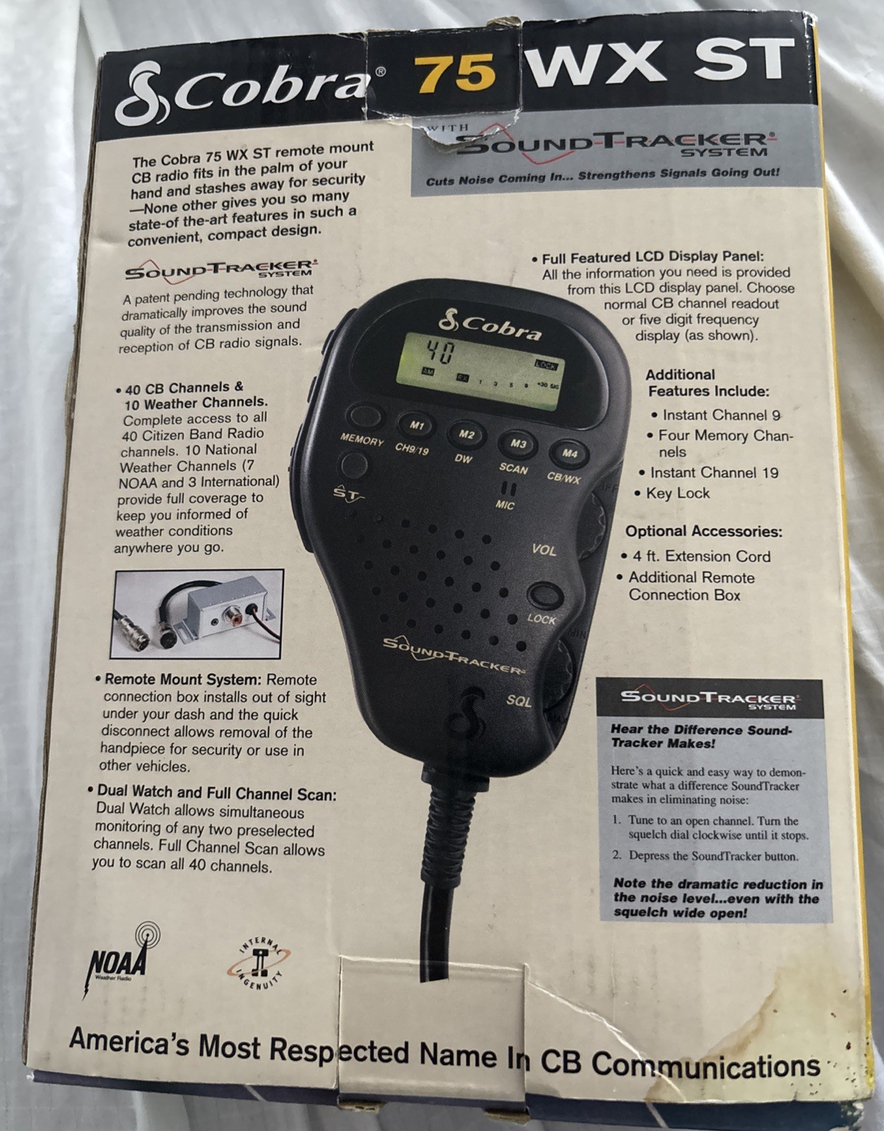 Cobra 75 WX ST Handheld CB Radio - SoundTracker NOAA - Open Box Complete