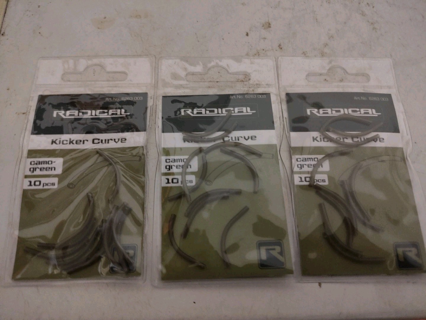 Radical Kicker Curve Camo Green (10) X 3 Packets Fishing Tackle Job Lot