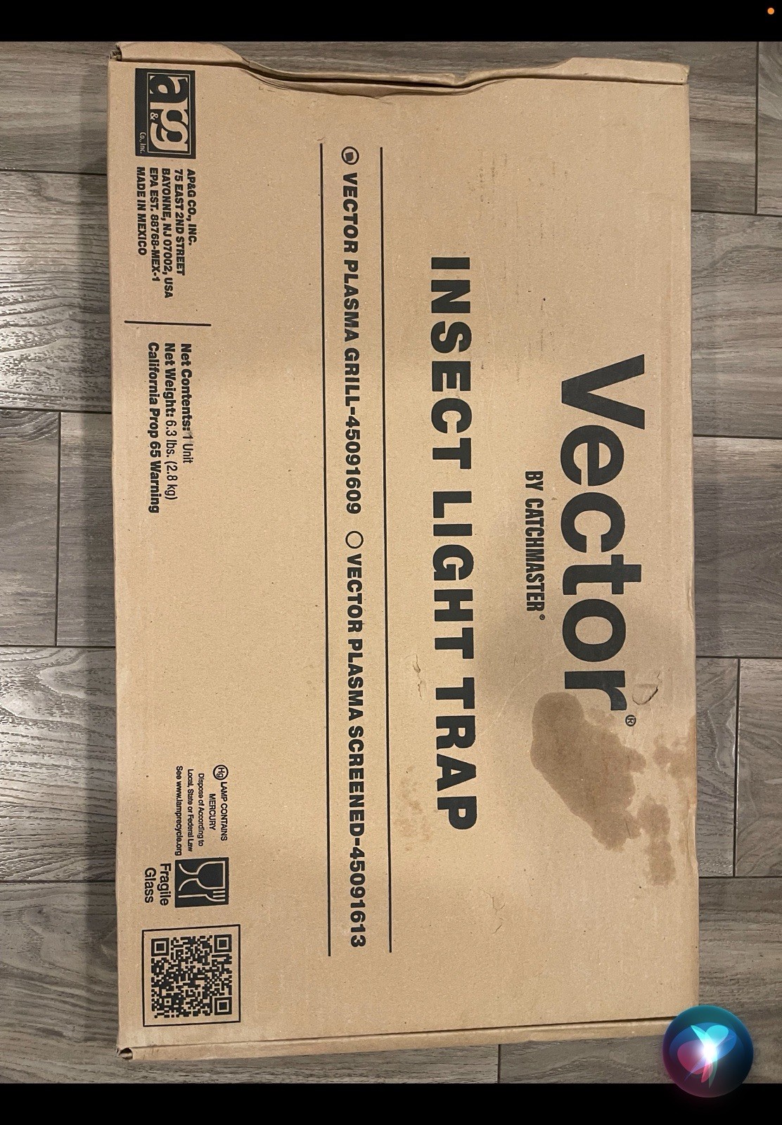 Vector Plasma Grill Insect Light Trap Lamp Silver White Metal Plastic