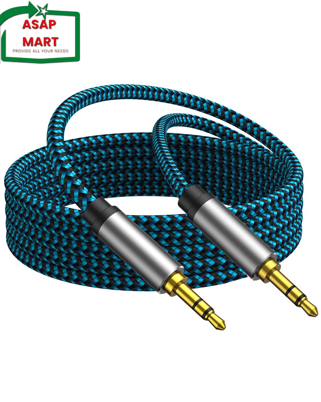 Aux Cord 5Ft/1.5M, Nylon Braided 3.5Mm Audio Cable Headphone Cable 3.5Mm Male to