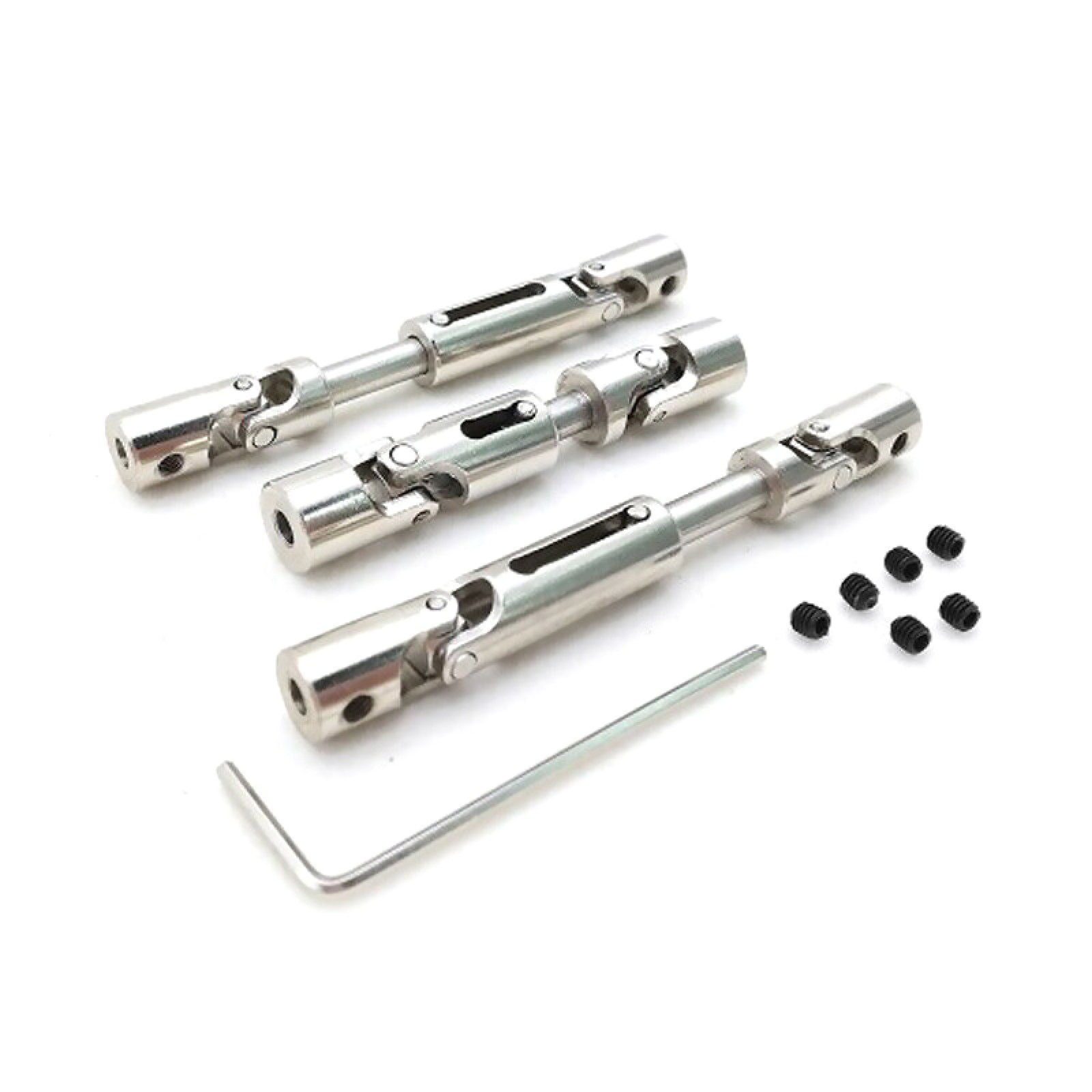 3pcs Upgrade Metal Front/Medium/Back Drive Shaft Kit for 1/16 WPL B16 B36 RC Car