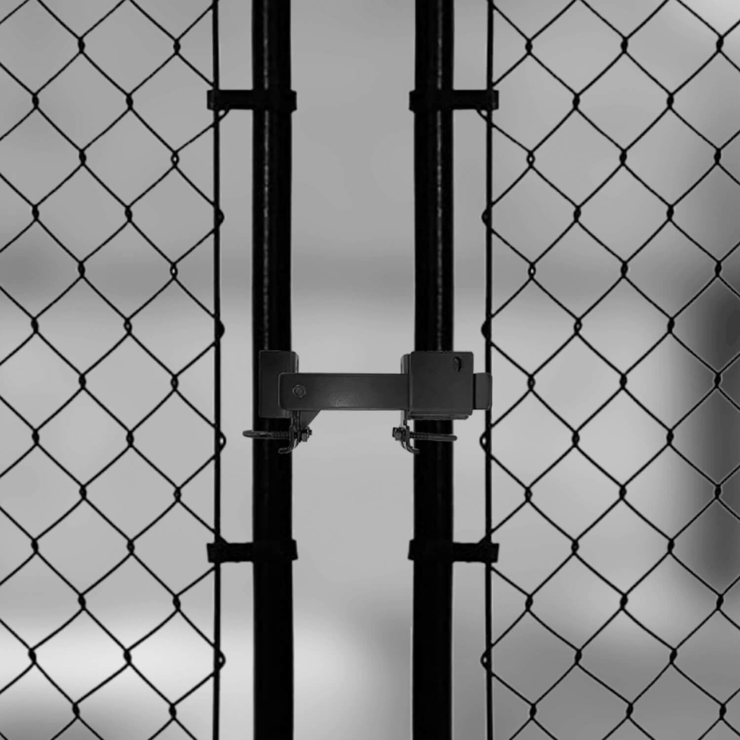 Secure Double Gates with Chain Link Latch