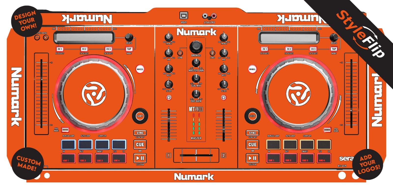 Numark Mixtrack Pro 3 | Custom Design | Protective Decal | StyleFlip Skins