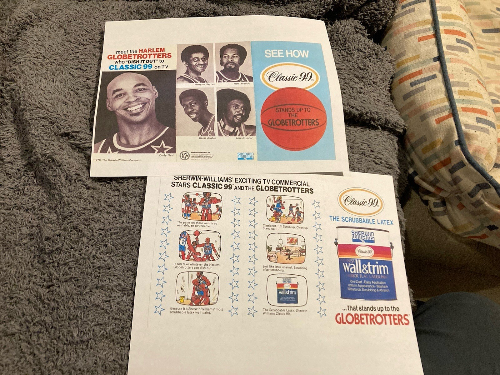 1978 Harlem Globetrotters Curly Neal Sherwin Williams Advertisement-copy