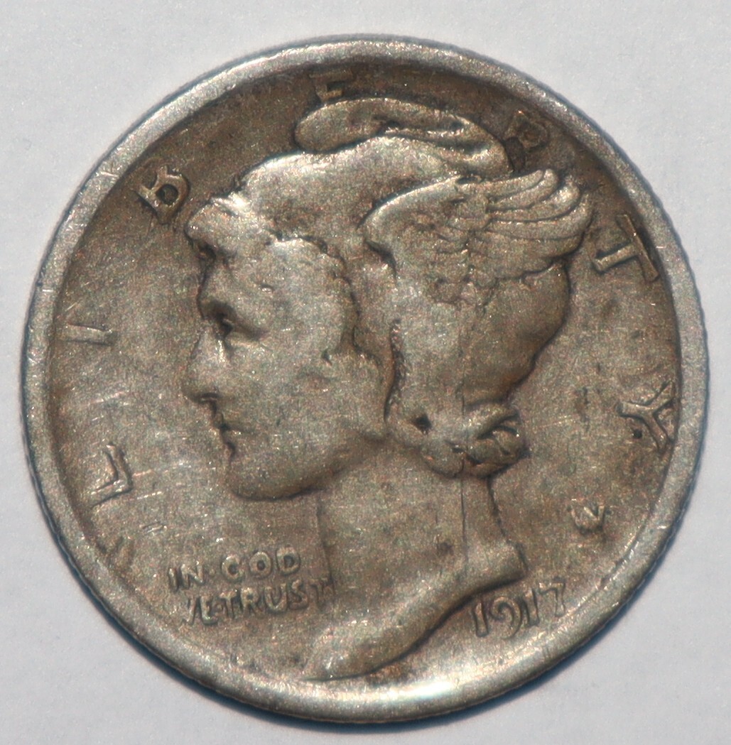 1917 Mercury Dime XF (X196)