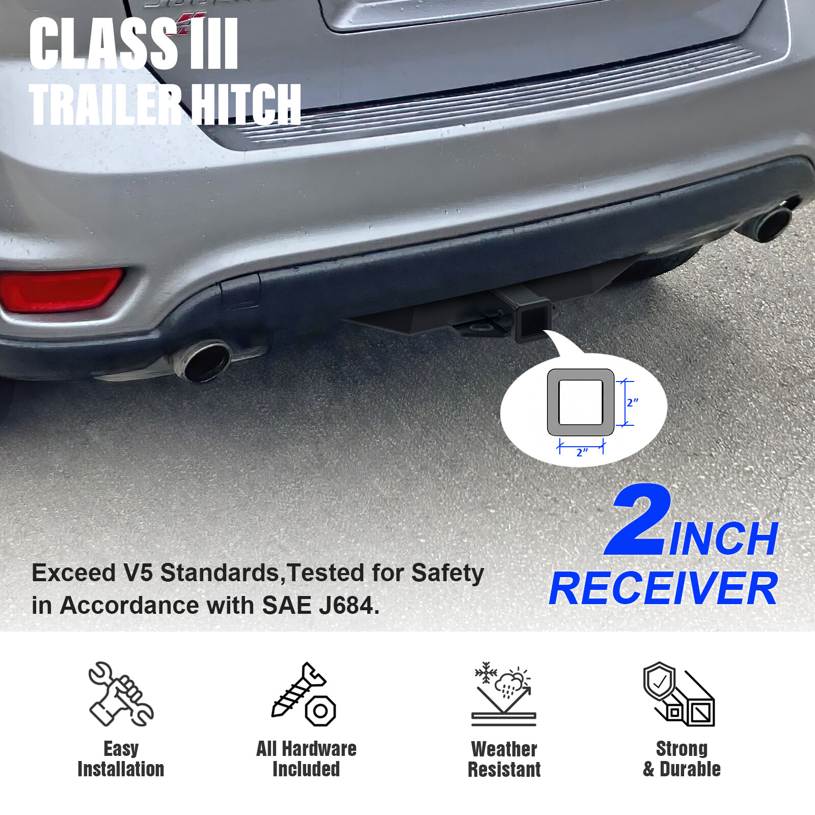 APS Class 3 Trailer Hitch Receiver for Dodge Journey 2009-2020