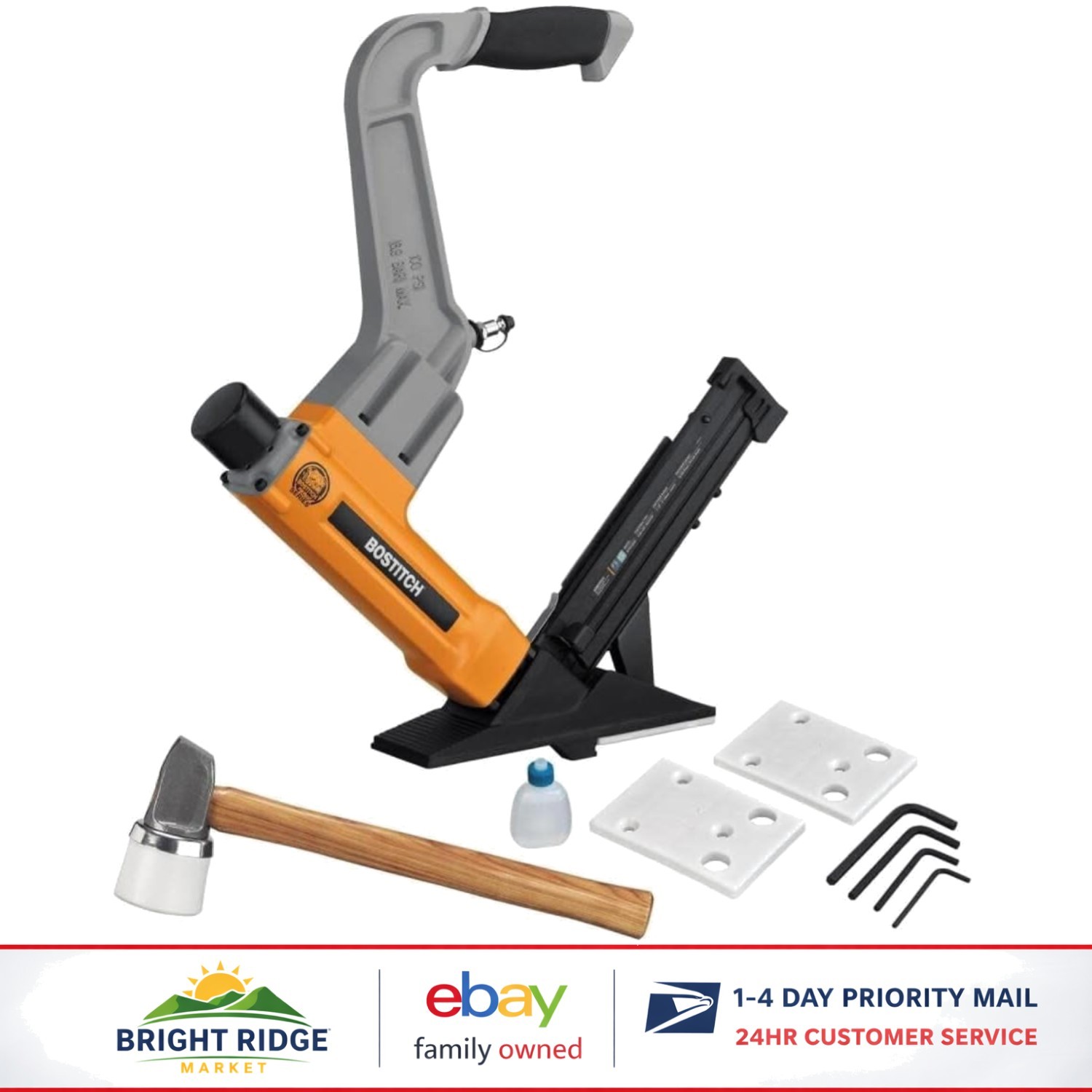 Versatile Flooring Nailer for Hardwood and Engineered Floors, 1.5-2 Inch Nails