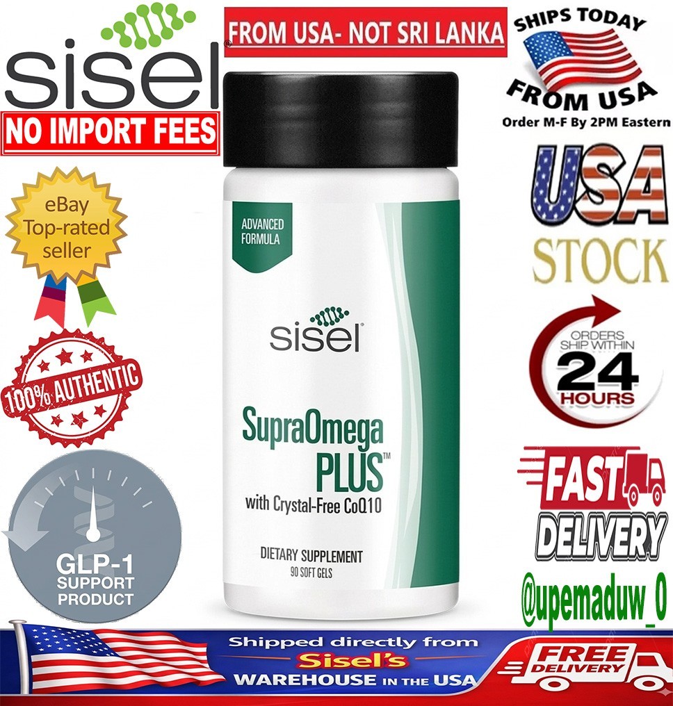 Sisel SupraOmega PLUS Omega 3 6 7 9 CoQ10 Heart Brain Support 90 Softgels -NEW🔥