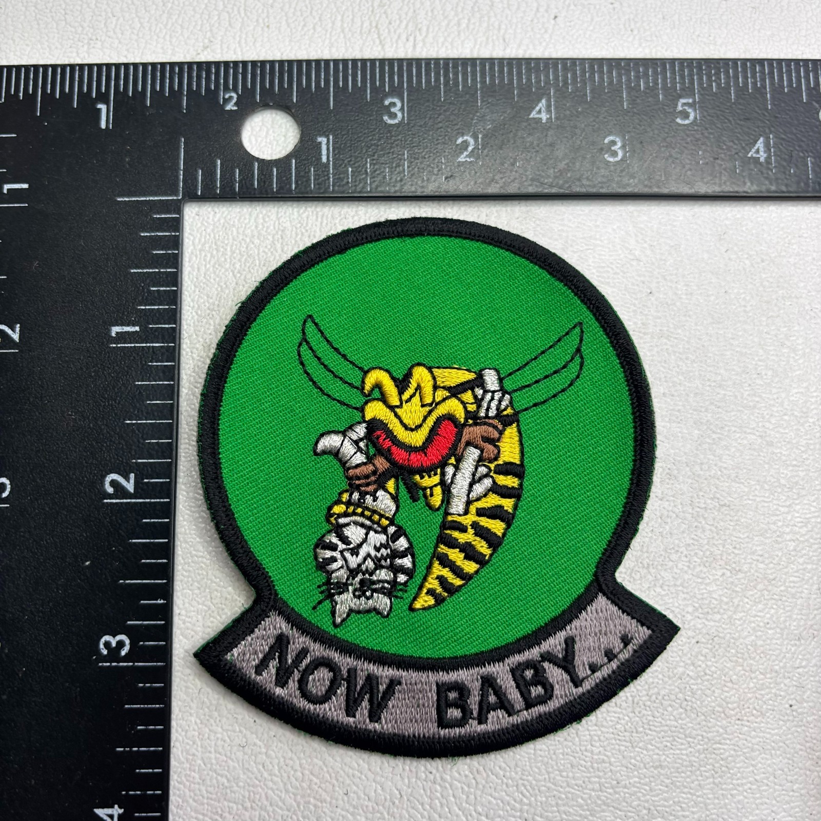Military USN United States Navy F014 TOMCAT "NOW BABY..." Embroidered Patch 62X9