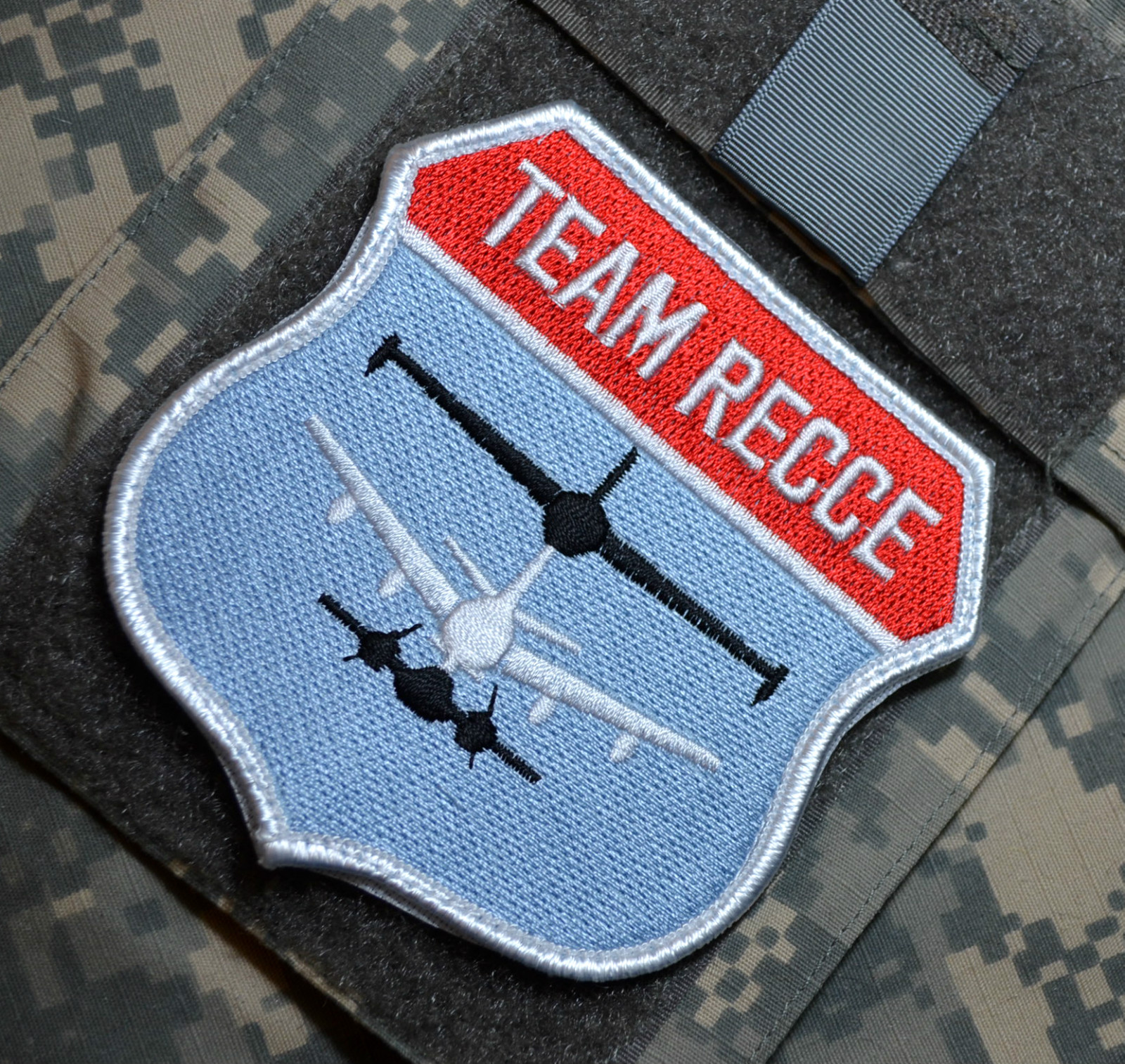 U-2 RC-135 SR-71 BLACKBIRD REAL TEAM RECCE RIVET JOINT COMBAT SENT velkrö PATCH