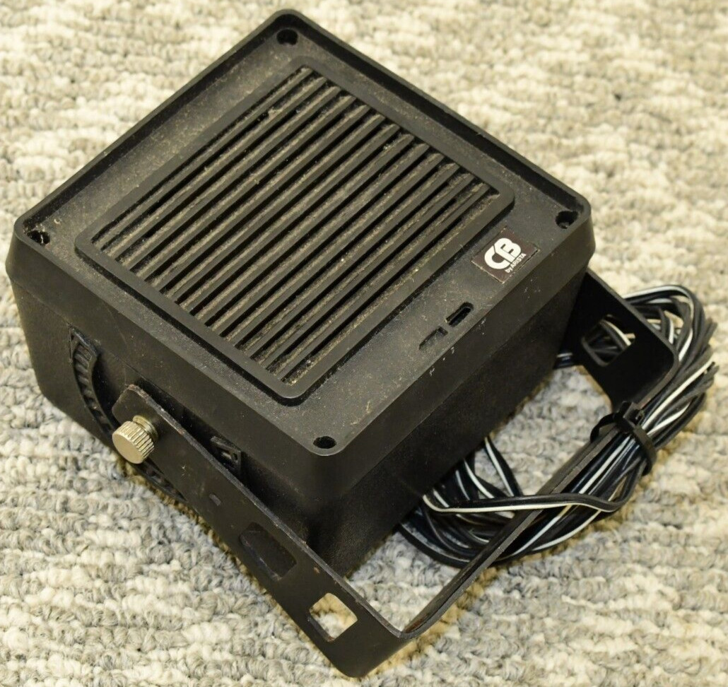 Vintage CB Radio Speaker by Artista - Black 4" Bracket Mount External Wired