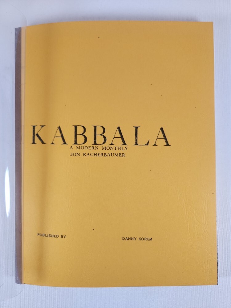 Kabbala A Modern Monthly By Jon Racherbaumer (1980 PB 1st Edition)
