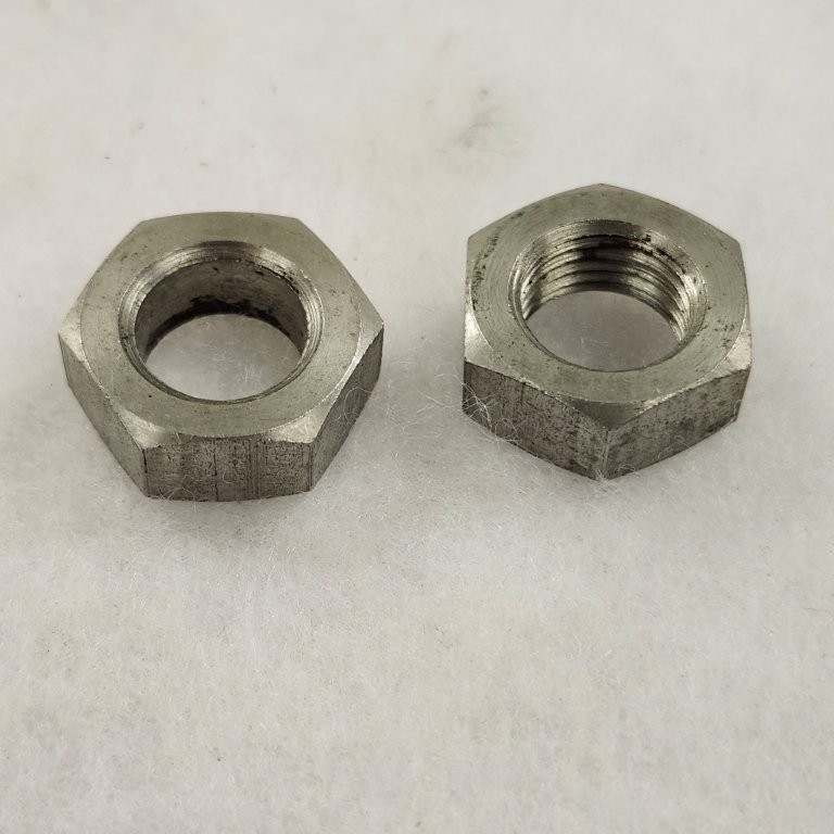 1/2-20 Left Hand Reverse Thread Hex Jam Nuts Stainless Steel USA Qty: 10