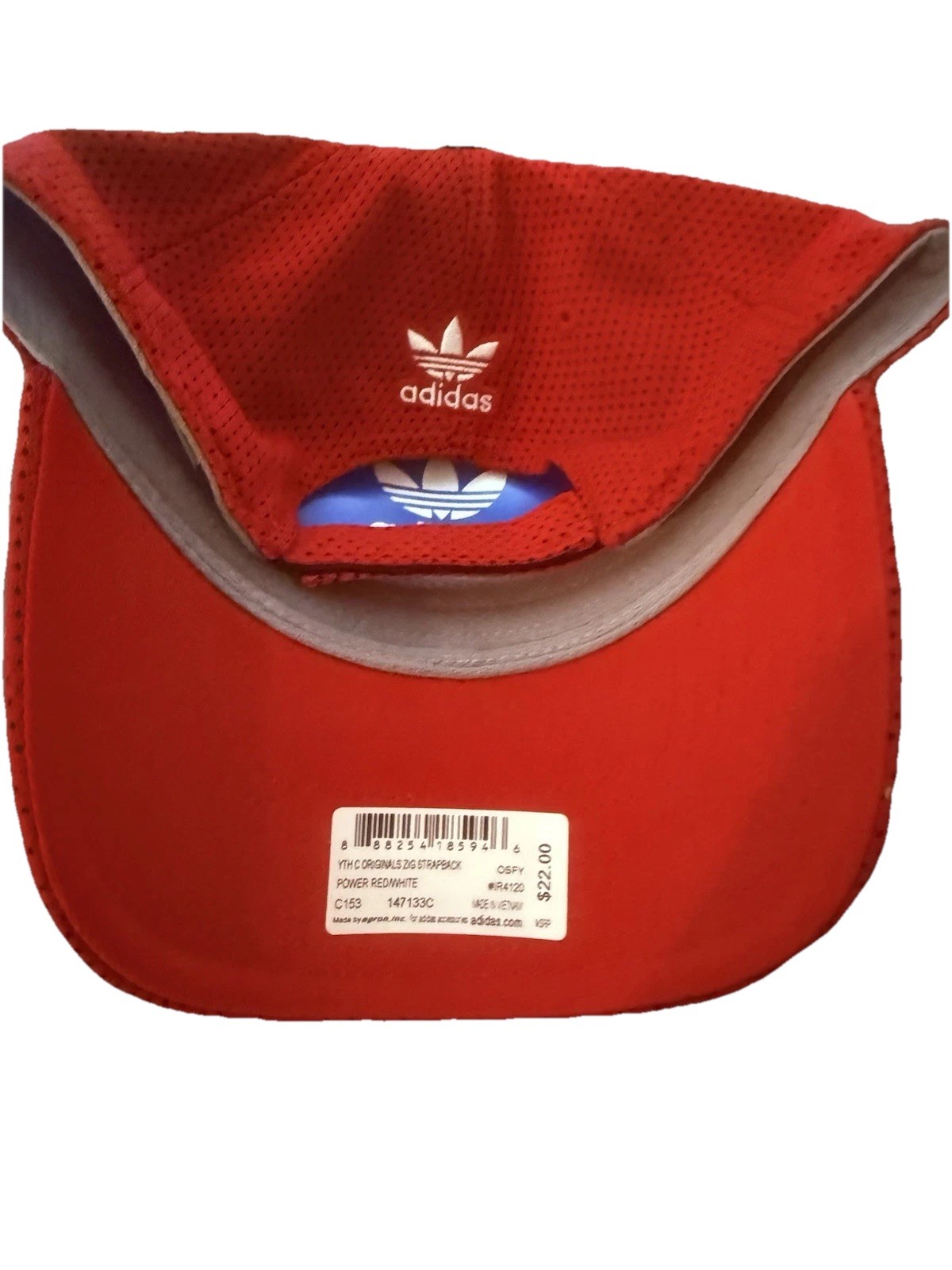 Adidas Originals Youth Fit Zig SnapBack Red MSRP $22.00
