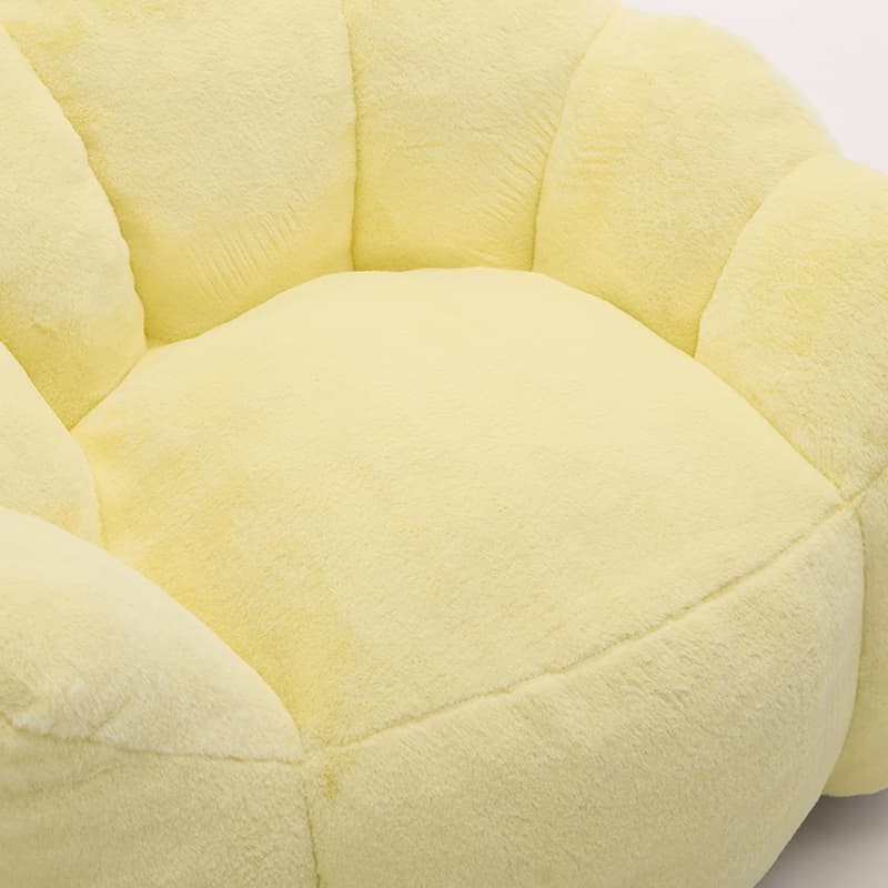 Yellow Lotus Compression Sofa Bean Bag Pull Ring Portable Living Room Bedroom