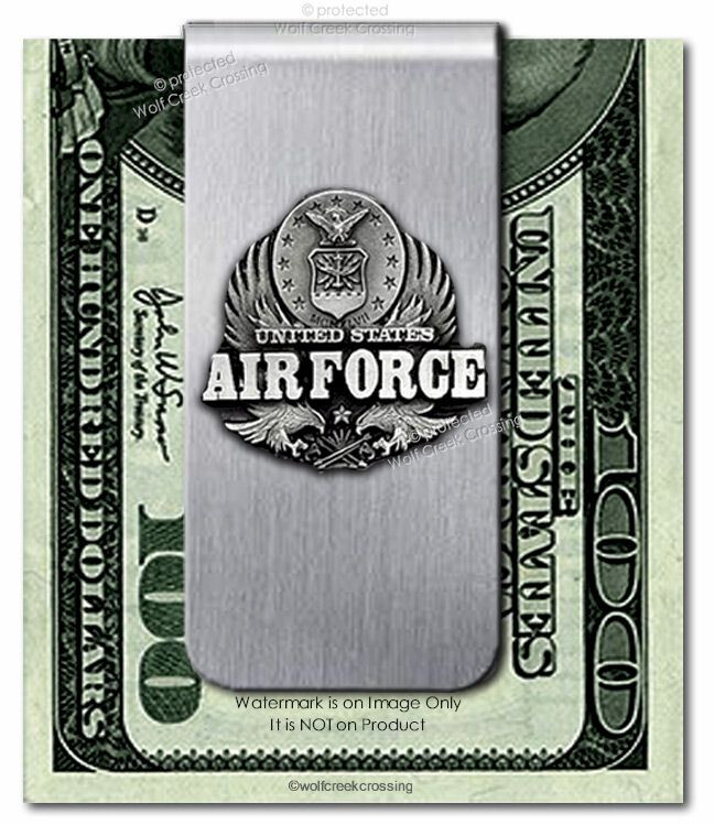 AIR FORCE MONEY CLIP Stainless Steel MILITARY Aviation AIRMAN Men's Jewelry HOT'