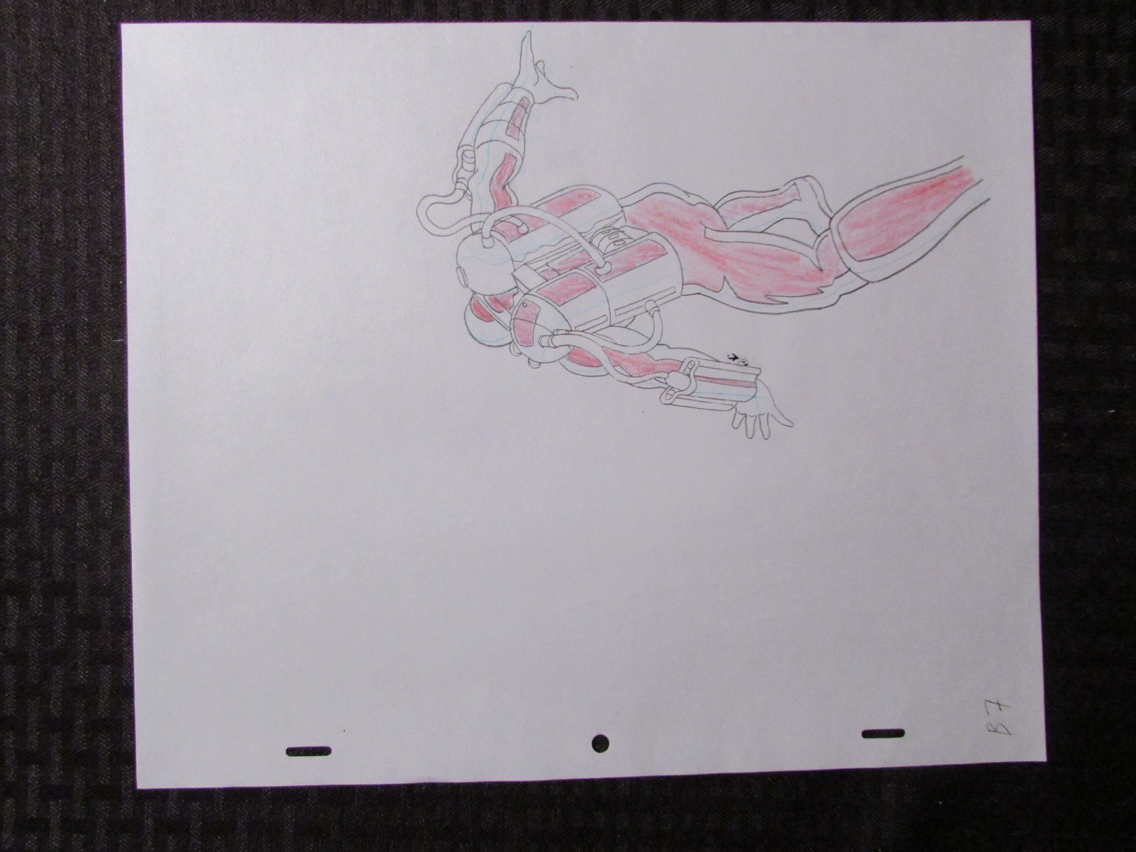 GI JOE Cartoon 12.5x10.5" Animation Detail Drawing FN+ 6.5 Inferno SC-470 B-7
