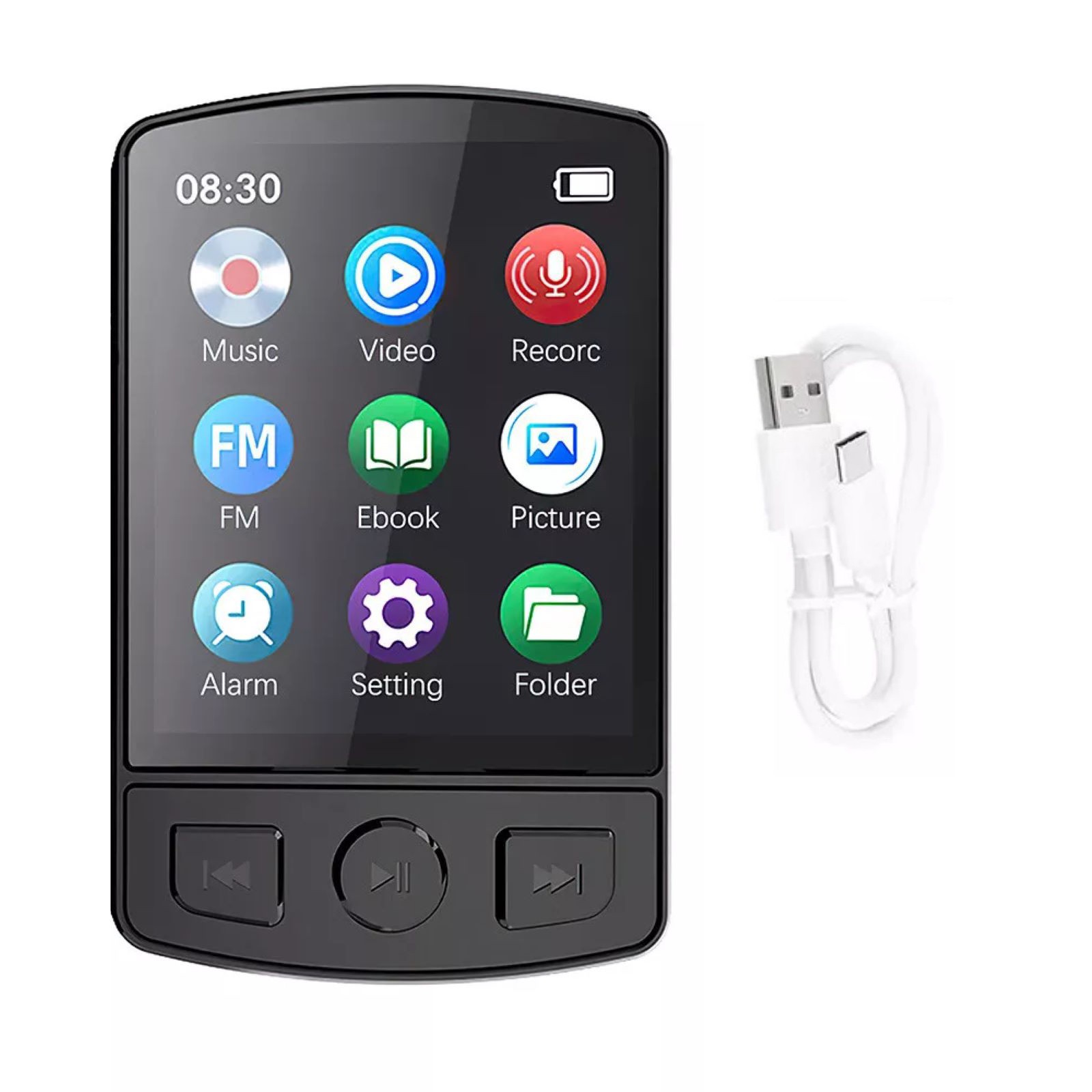 Multifunctional MP3 Player BT 5.0 HD Color Screen Portable Entertainment Device