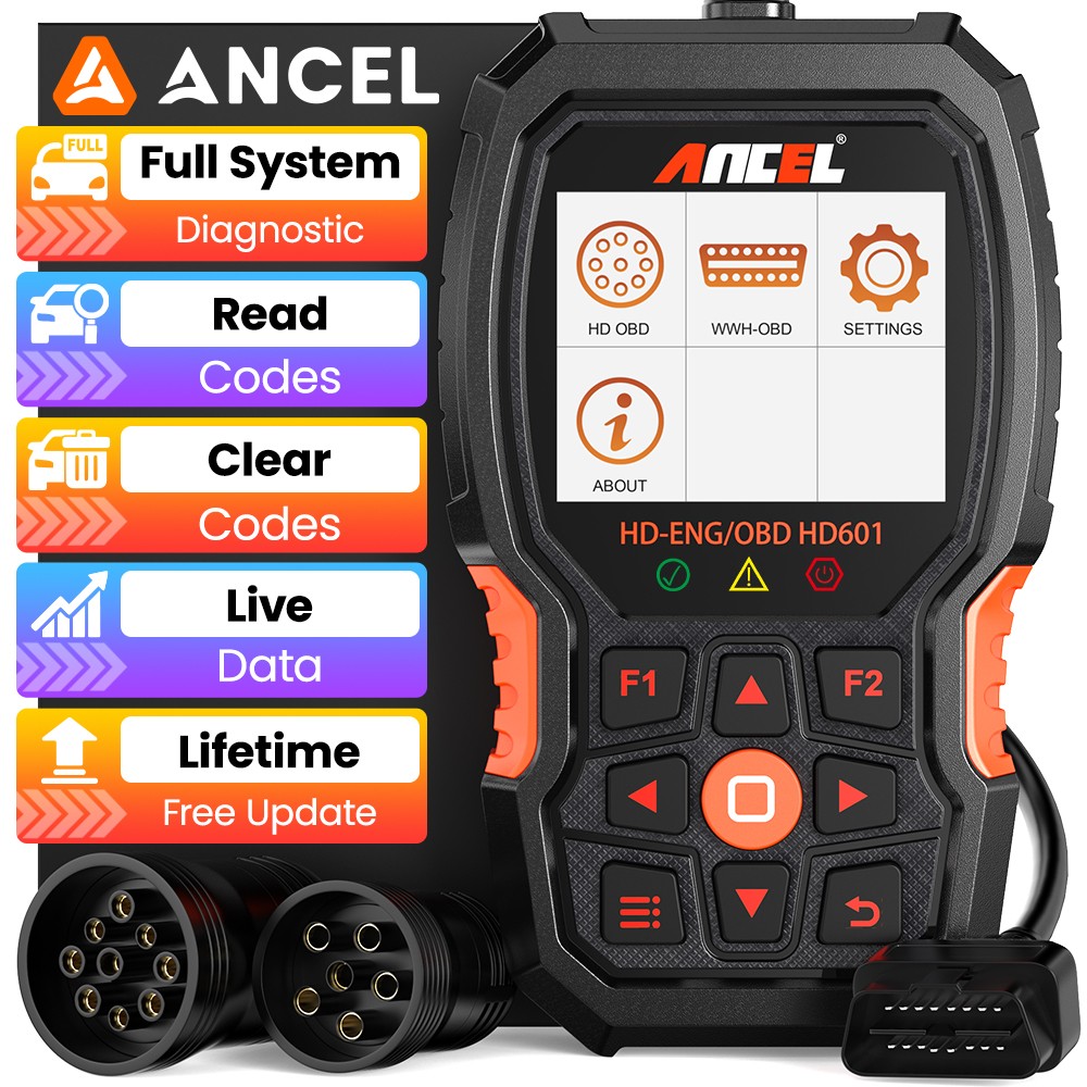 HEAVY DUTY TRUCK DIAGNOSTIC TOOL DIESEL SCANNER OBD2 CAR CODE READER 6/9/16PIN