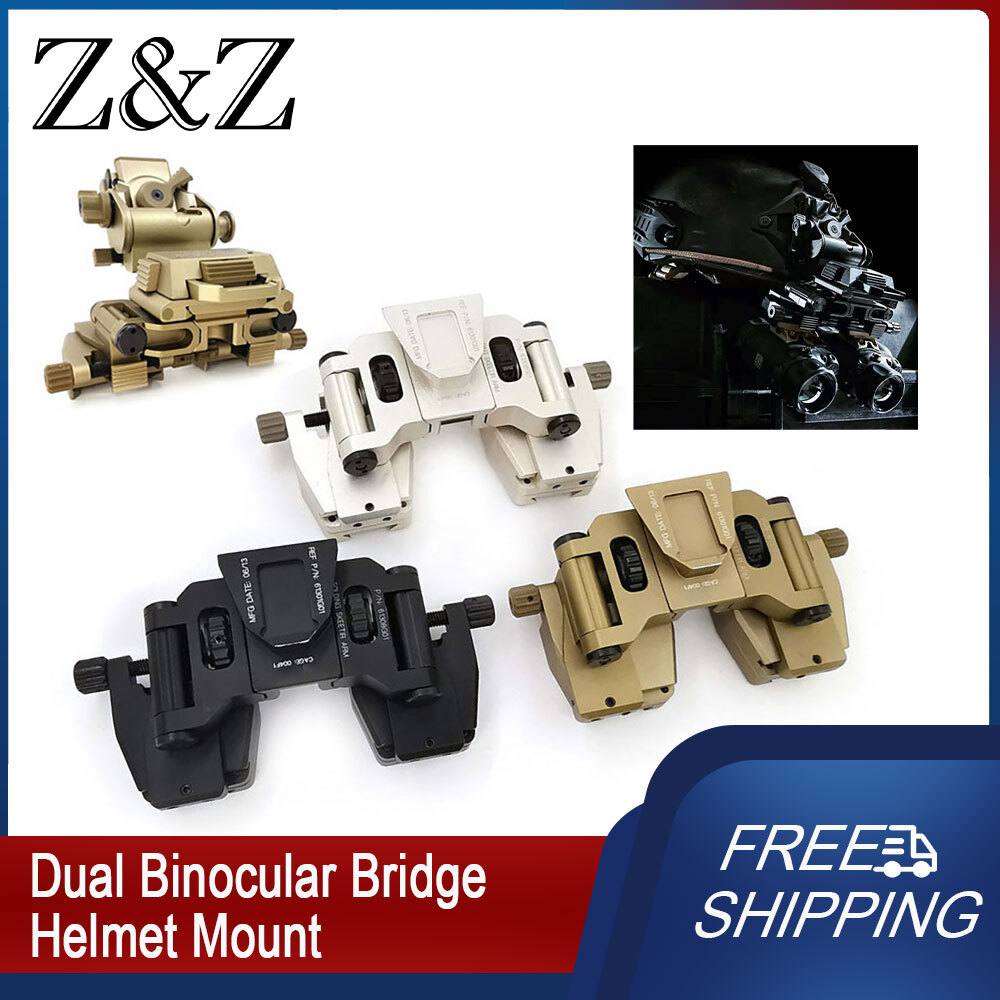Dual Binocular Bridge Helmet Mount Dovetail for Night Vision NVG Mount Arms